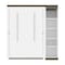 Bestar Orion Full Murphy Bed with Narrow Shelving Unit (79W), White & Walnut Grey 116890-000017 - alternate 5